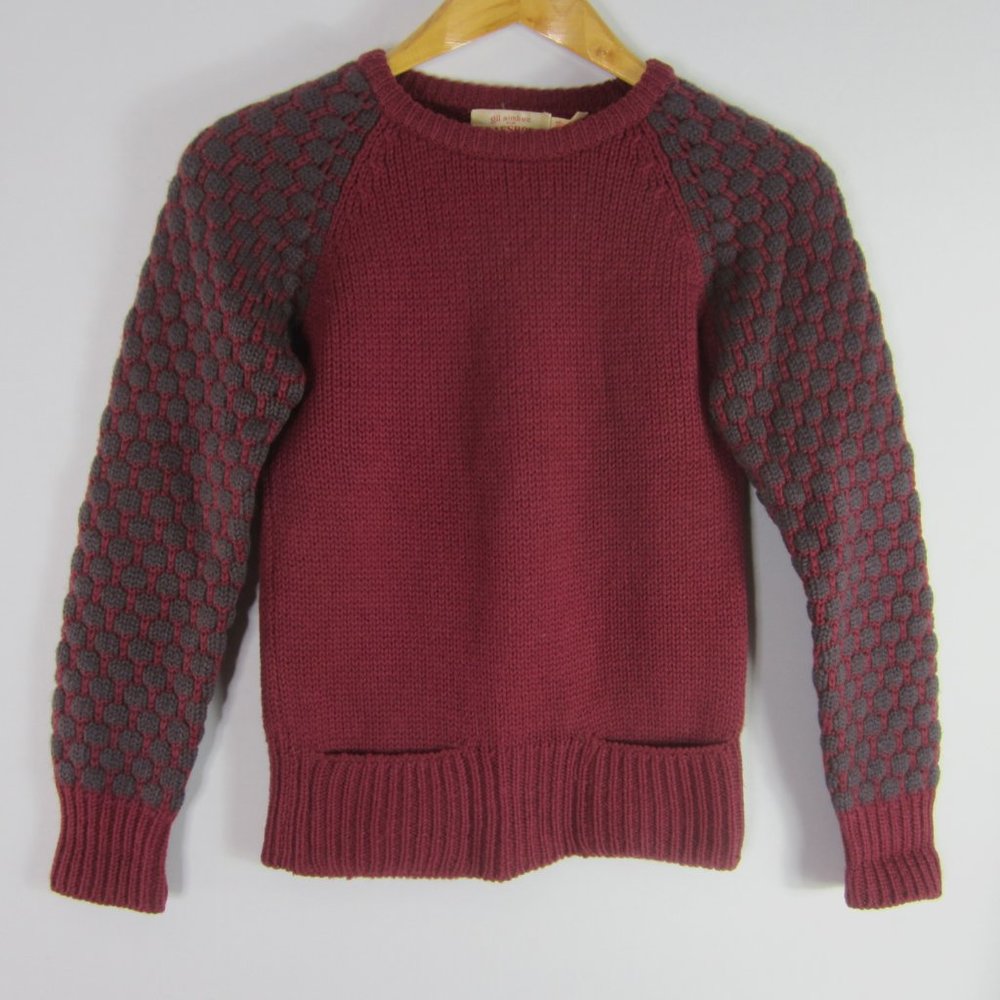 Vtg Gil Aimbez Brae Sport S Purple Wool Sweater